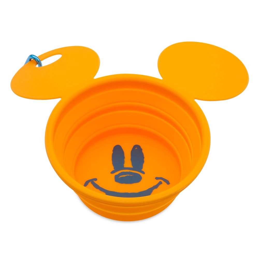 Mickey Mouse Portable Pet Bowl with Carabiner is available online for purchase