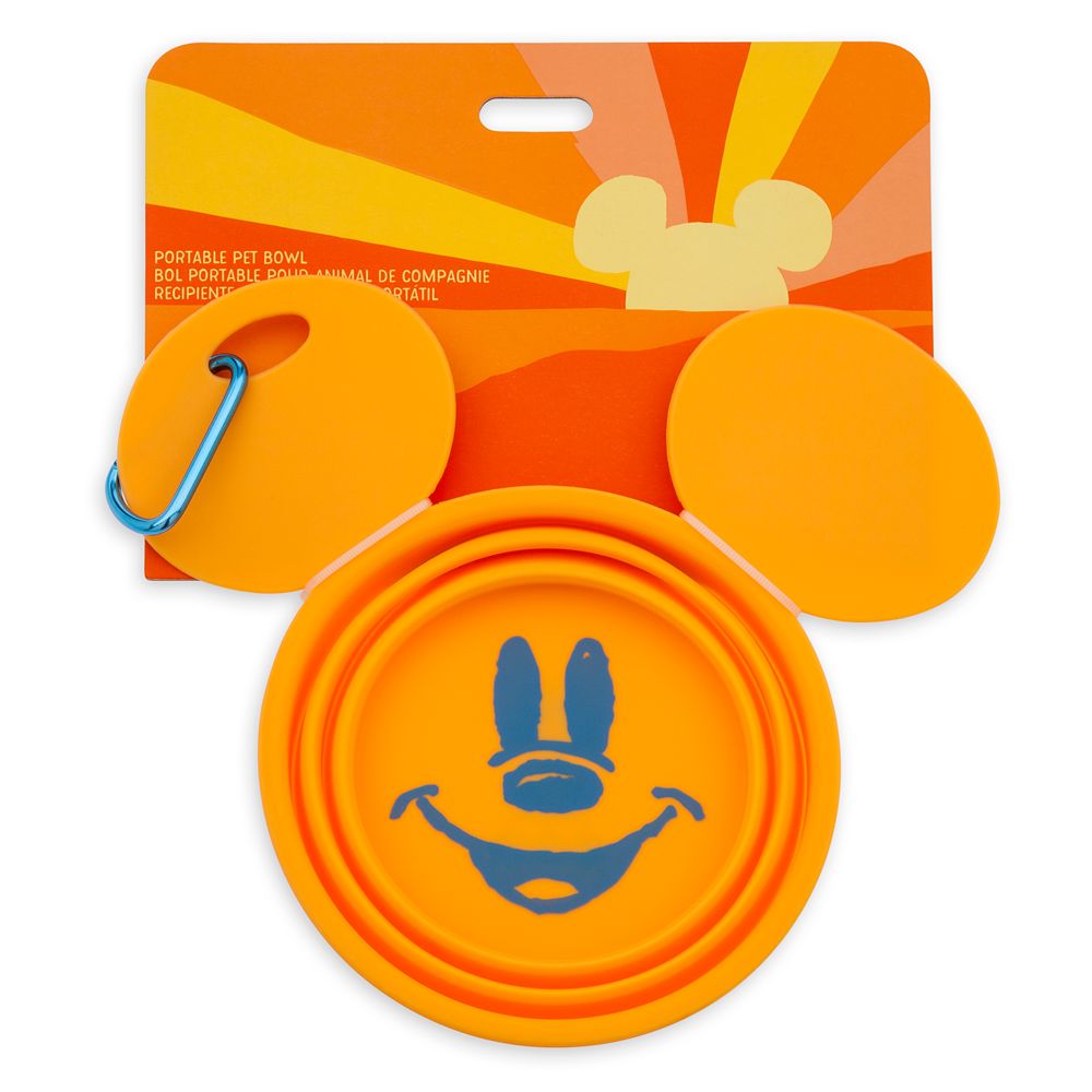 Mickey Mouse Portable Pet Bowl with Carabiner