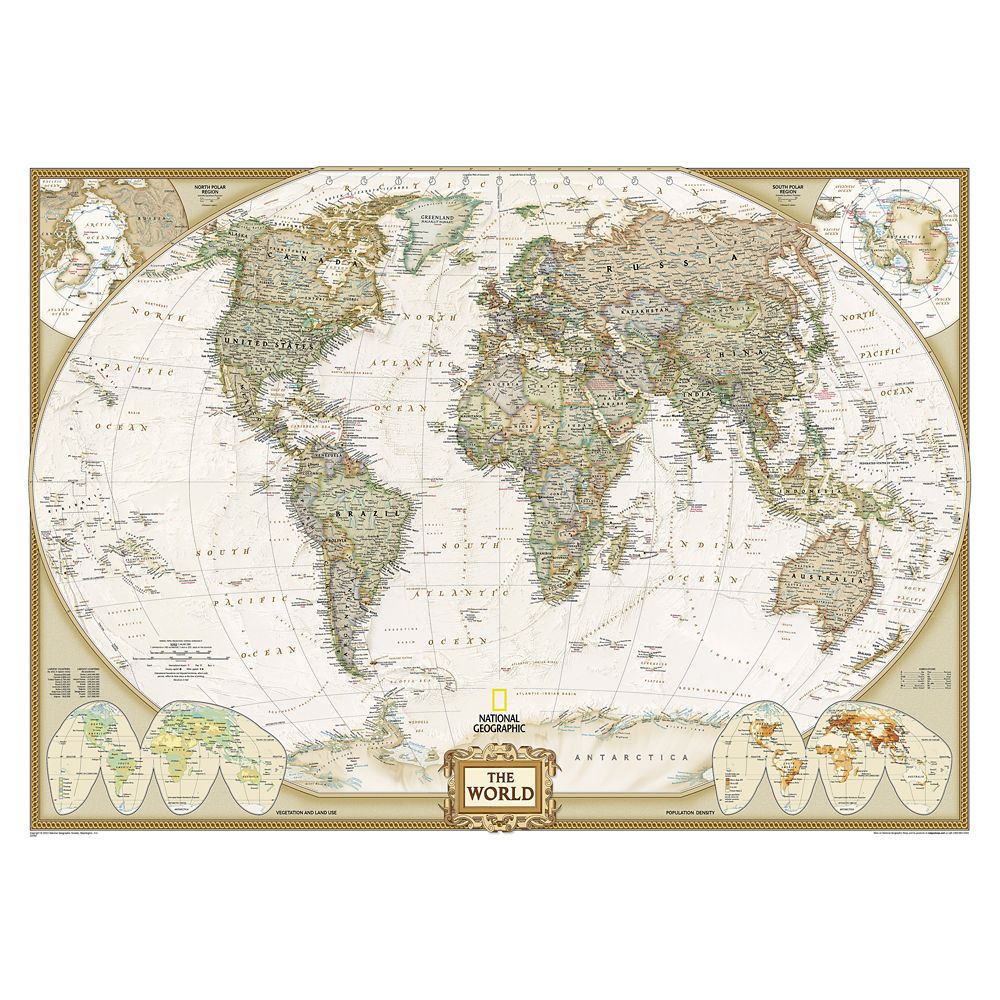 World Executive Mural Map &ndash; National Geographic