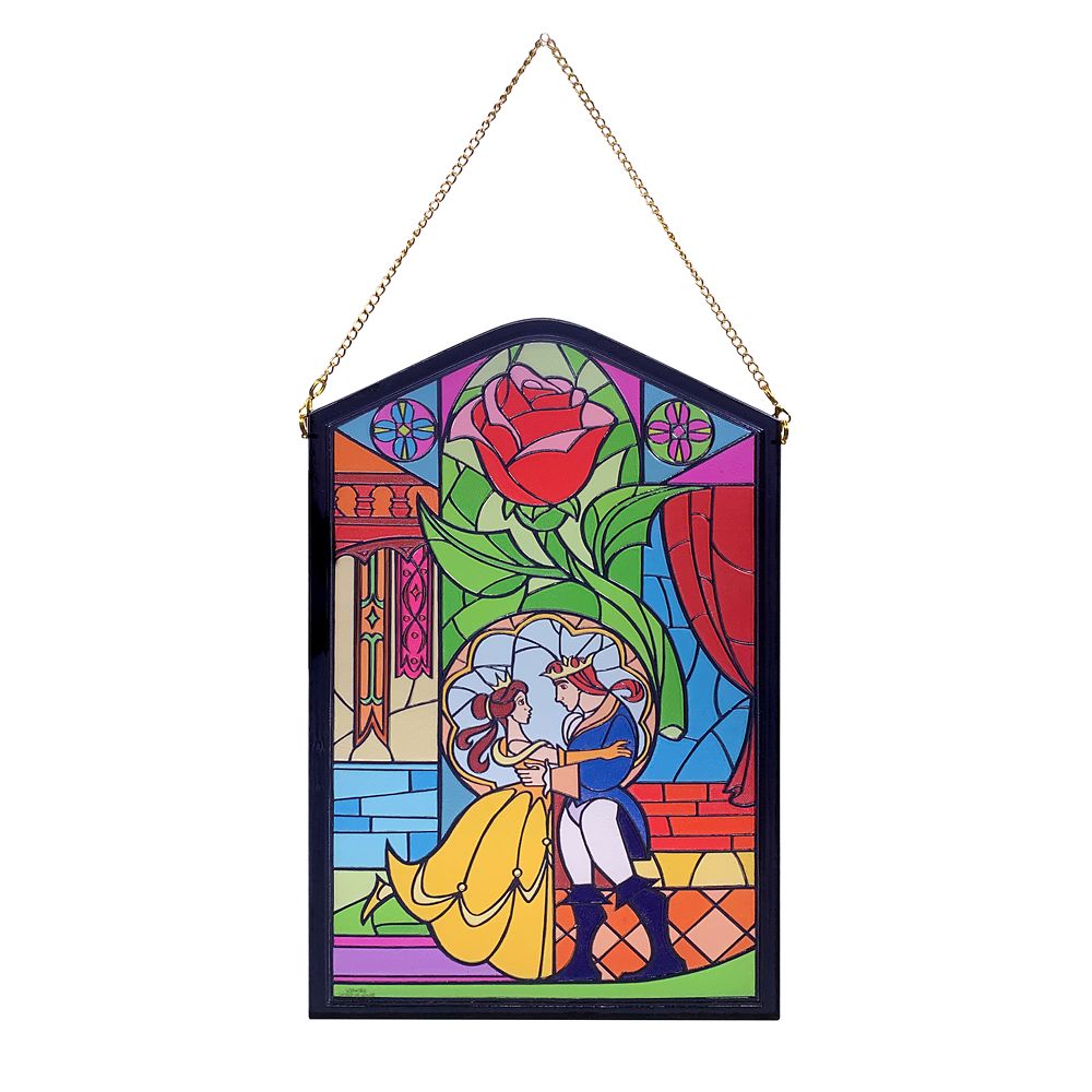 Beauty and the Beast Stained Window Wall Décor