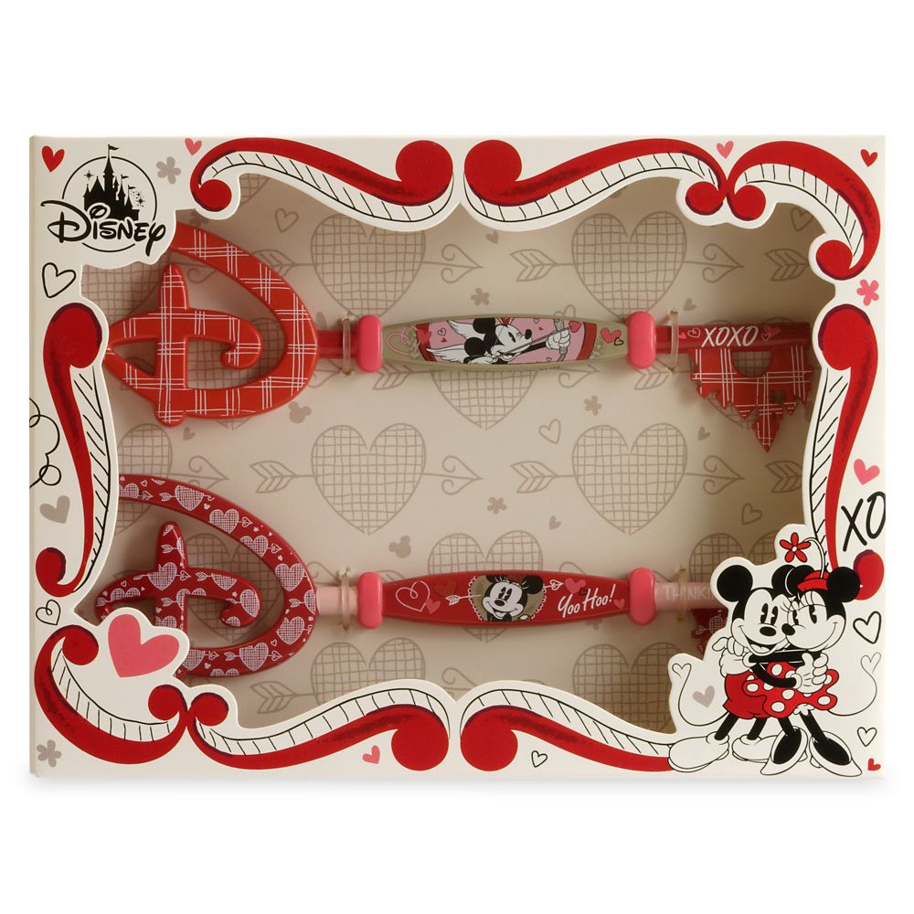 Mickey and Minnie Mouse Collectible Key Set – Valentine's Day