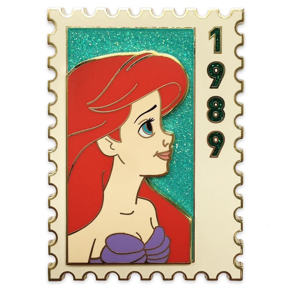 D23 Exclusive Ariel Postage Stamp Pin The Little Mermaid ShopDisney