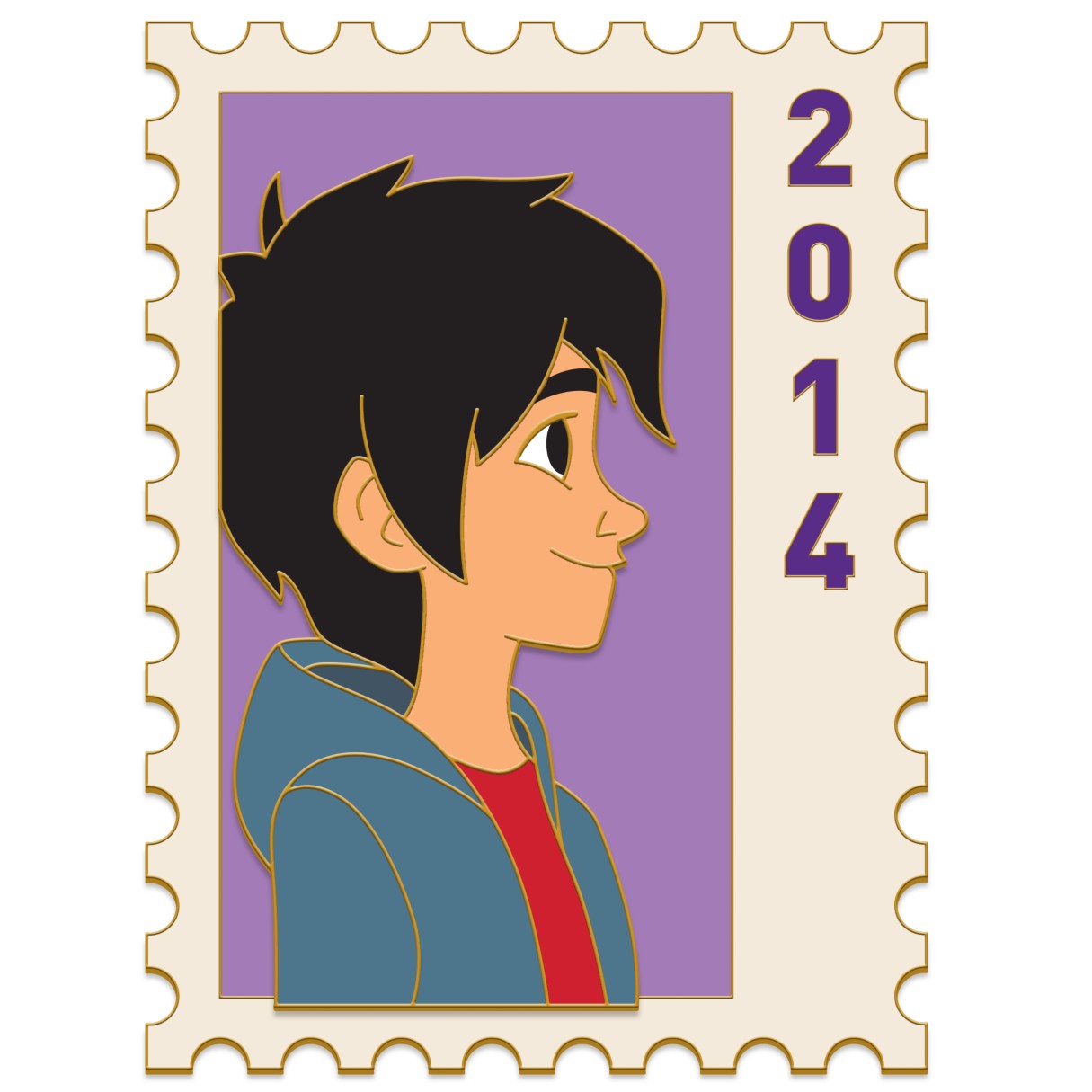 Hiro Postage Stamp Pin – Big Hero 6 – Disney Employee Center – Cast Member Exclusive – Limited Edition