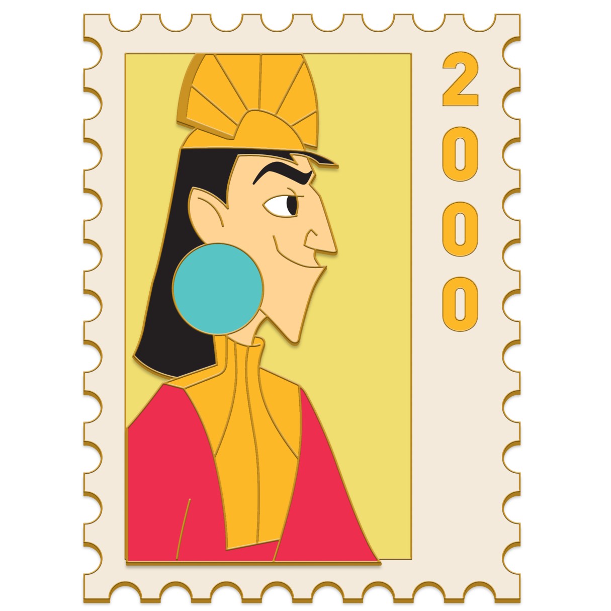 Kuzco Postage Stamp Pin – The Emperor's New Groove – Disney Employee Center – Cast Member Exclusive – Limited Edition