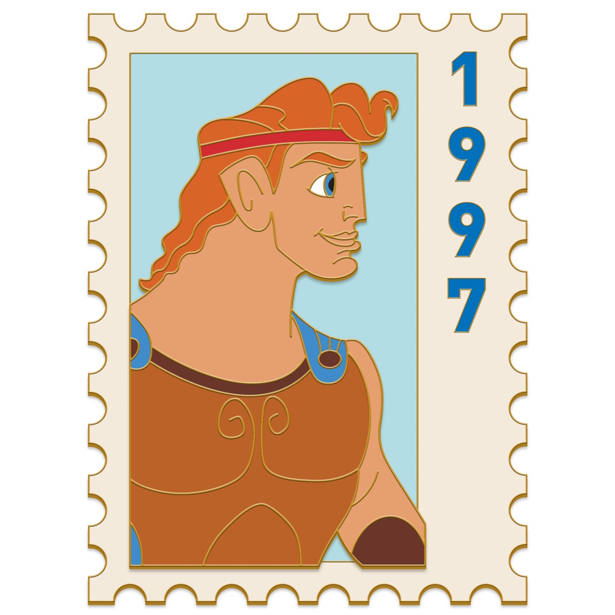 Hercules Postage Stamp Pin – Disney Employee Center – Cast Member Exclusive – Limited Edition