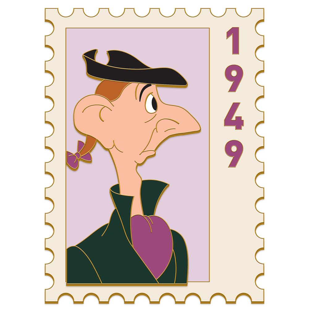 Ichabod Postage Stamp Pin The Adventures of Ichabod and Mr. Toad