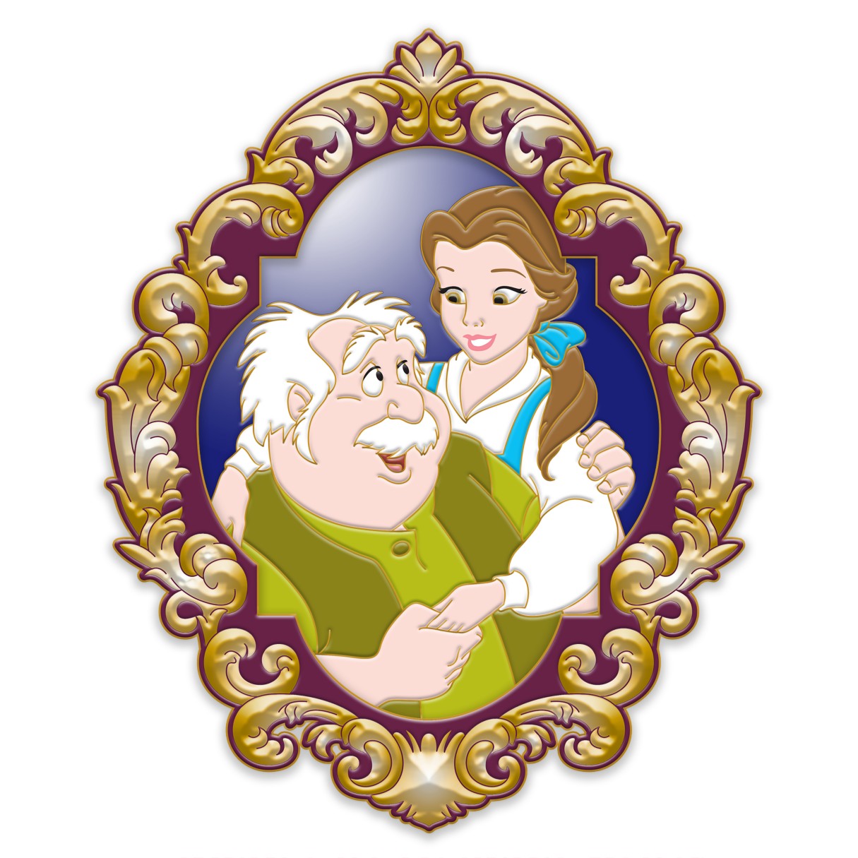 Belle and Maurice Father's Day Pin – Beauty and the Beast – Disney Employee Center – Cast Member Exclusive – Limited Edition