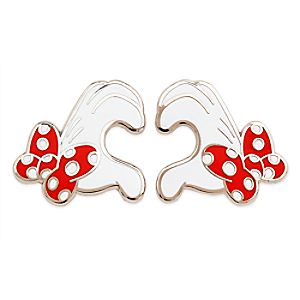 Minnie Mouse Heart Gloves Pin Set