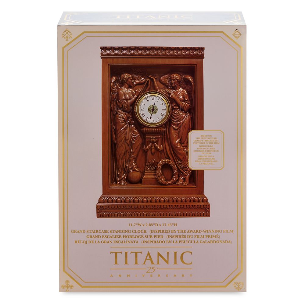 Titanic 25th Anniversary Grand Staircase Standing Clock