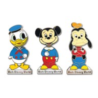 Mickey Mouse and Friends ''Bobble Head'' Pin Set – Walt Disney World 50th Anniversary
