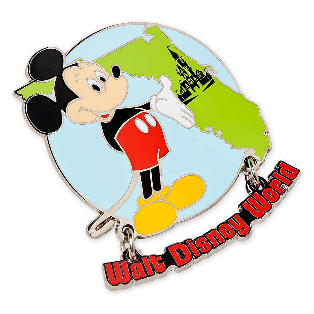 Mickey Mouse Map of Florida Pin – Walt Disney World 50th Anniversary