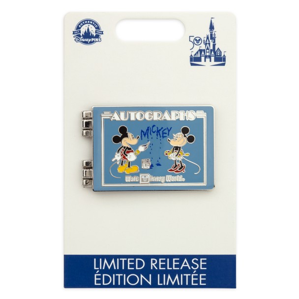 Mickey and Minnie Mouse ''Autograph Book'' Hinged Pin – Walt Disney World – Limited Release