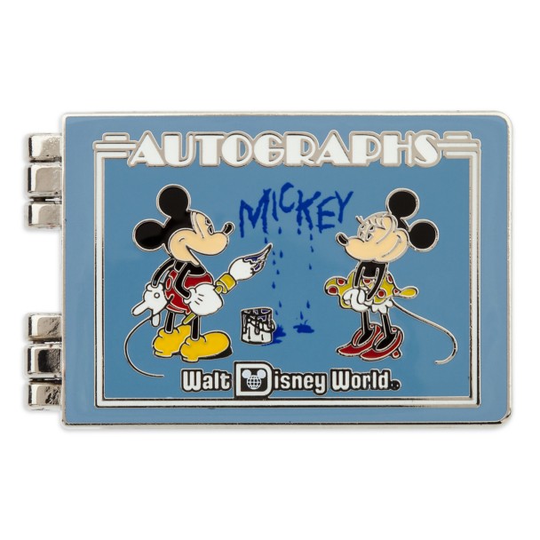 Mickey and Minnie Mouse ''Autograph Book'' Hinged Pin – Walt Disney World – Limited Release