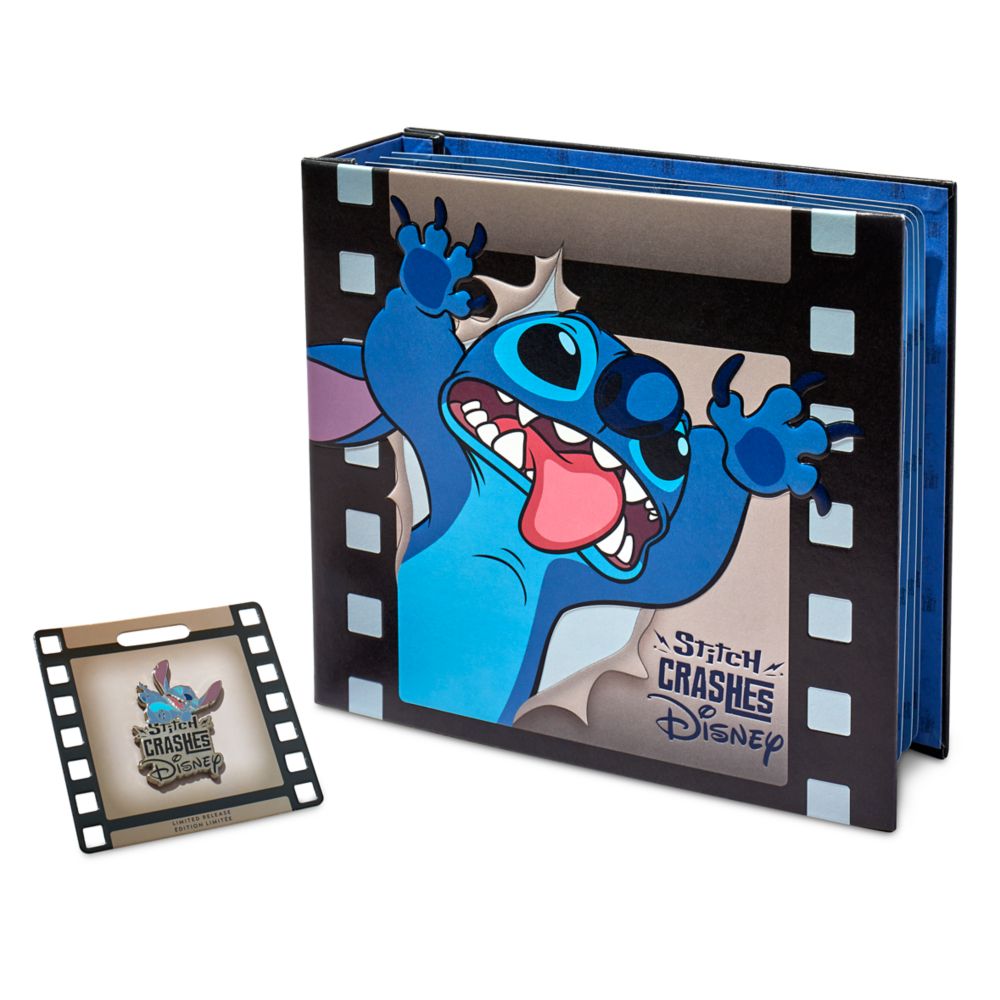 Stitch Crashes Disney Pin Holder with Pin – Limited Release