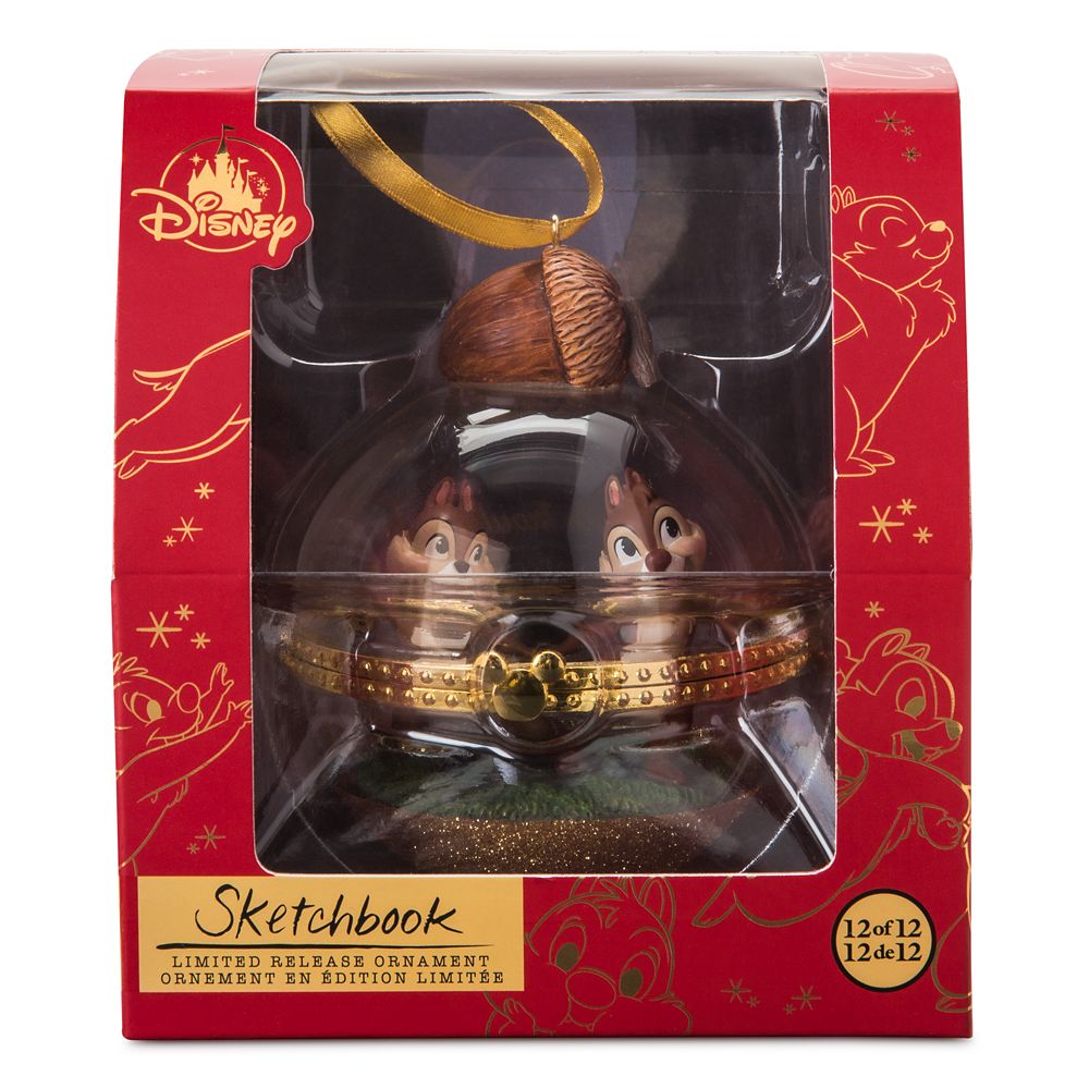 Chip 'n Dale Disney Duos Sketchbook Ornament December Limited Release shopDisney