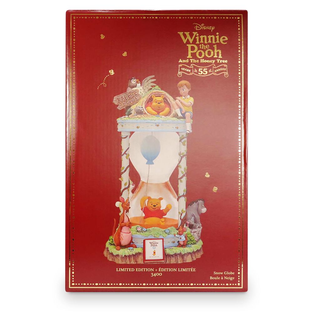 Winnie the Pooh and the Honey Tree 55th Anniversary Hourglass Snow Globe – Limited Edition