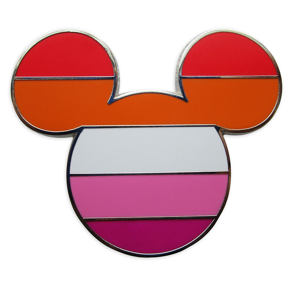 Mickey Mouse Icon Pin – Lesbian Flag – Rainbow Disney Collection