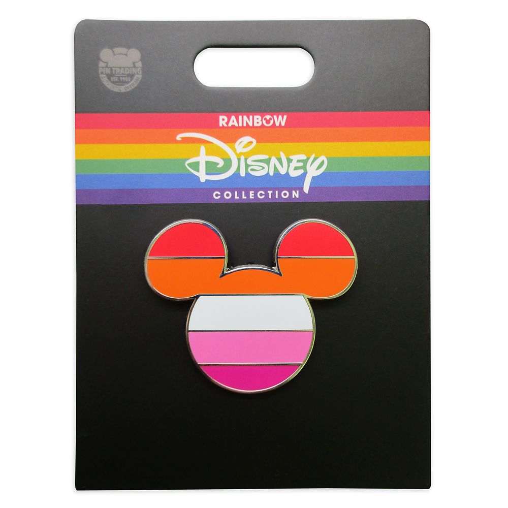 Mickey Mouse Icon Pin – Lesbian Flag – Rainbow Disney Collection