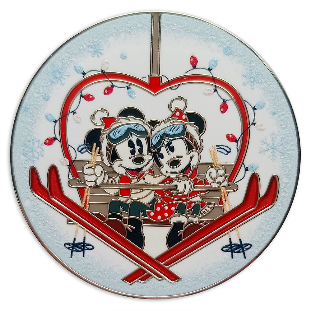 Mickey and Minnie Mouse Holiday Pin available online for purchase