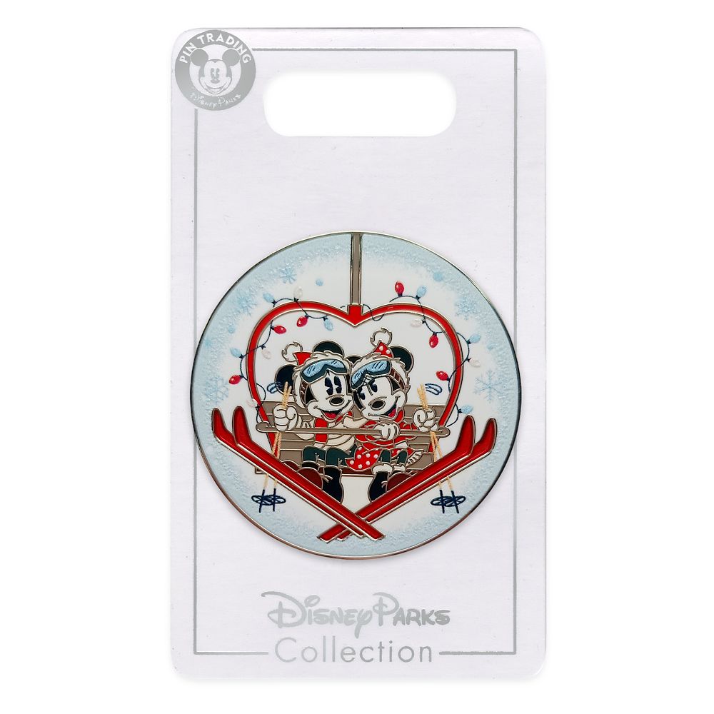 Mickey and Minnie Mouse Holiday Pin