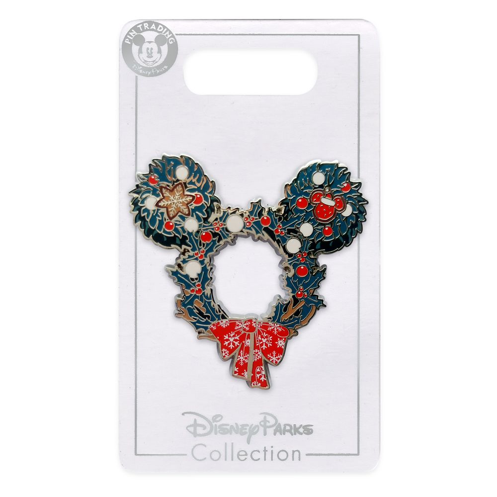 Mickey Mouse Icon Holiday Wreath Pin