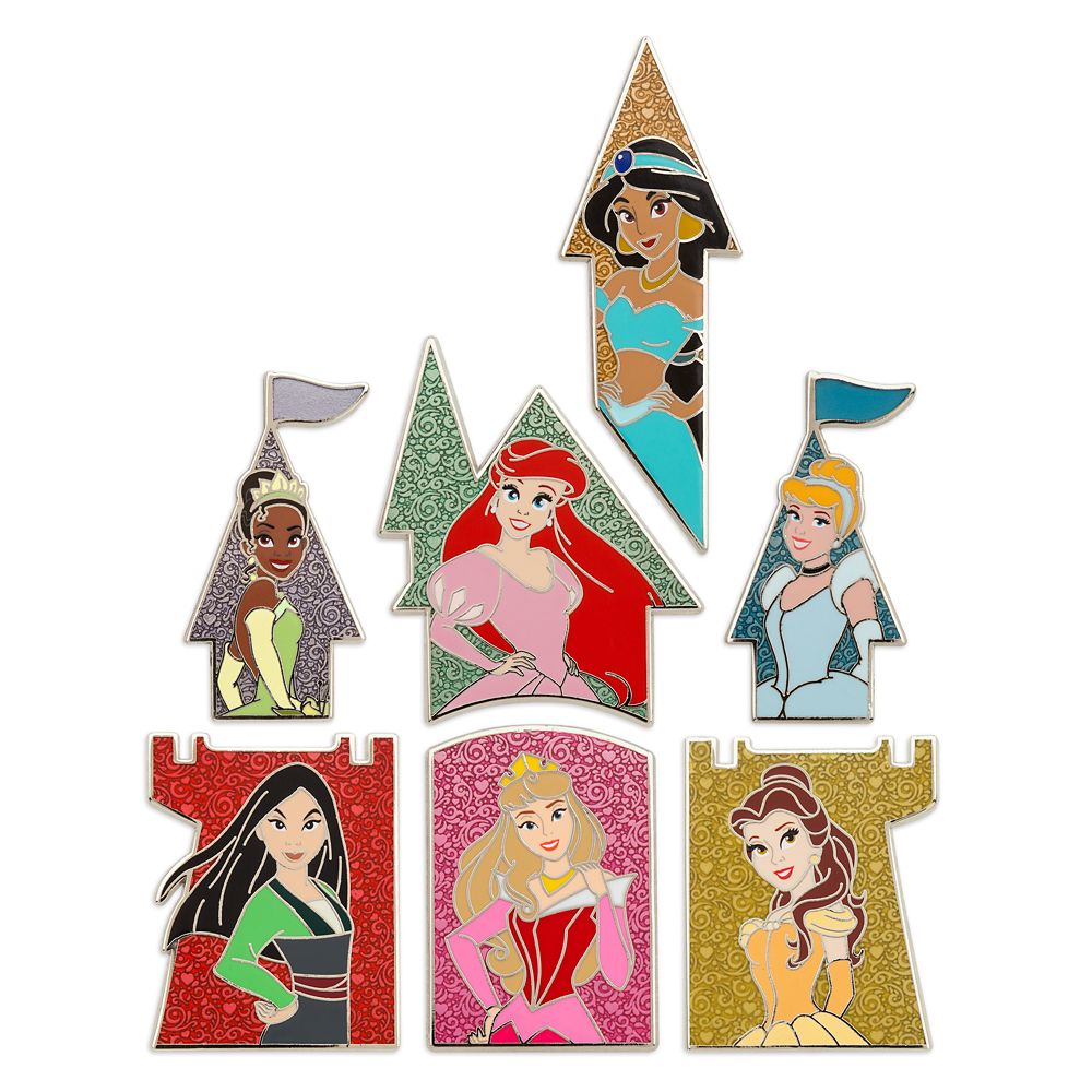 Disney Pin Backs - Princess Shapes