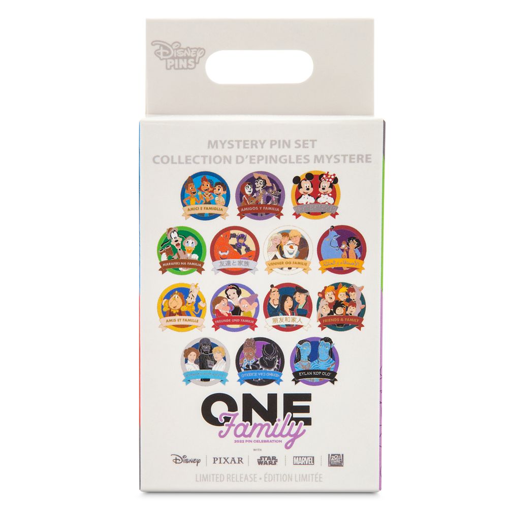Friends and Family in Park Languages Mystery Pin Blind Pack – Disney One Family Pin Celebration 2022 – 2-Pc. – Limited Release