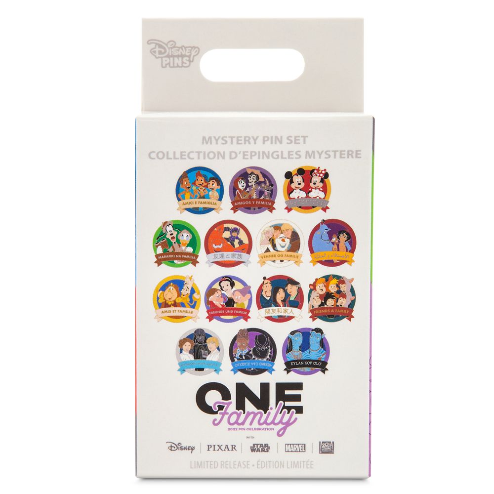 Friends and Family in Park Languages Mystery Pin Blind Pack – Disney One Family Pin Celebration 2022 – 2-Pc. – Limited Release