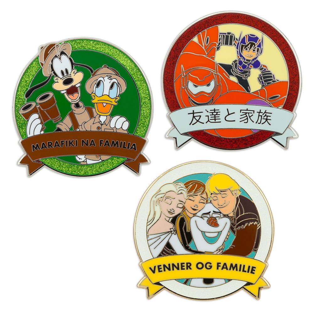 Friends and Family in Park Languages Mystery Pin Blind Pack – Disney One Family Pin Celebration 2022 – 2-Pc. – Limited Release