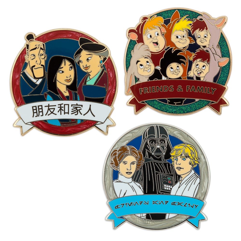 Friends and Family in Park Languages Mystery Pin Blind Pack – Disney One Family Pin Celebration 2022 – 2-Pc. – Limited Release