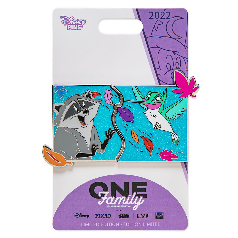 Meeko and Flit – Pocahontas – Pin Pals – Disney One Family Pin Celebration 2022 – Limited Edition