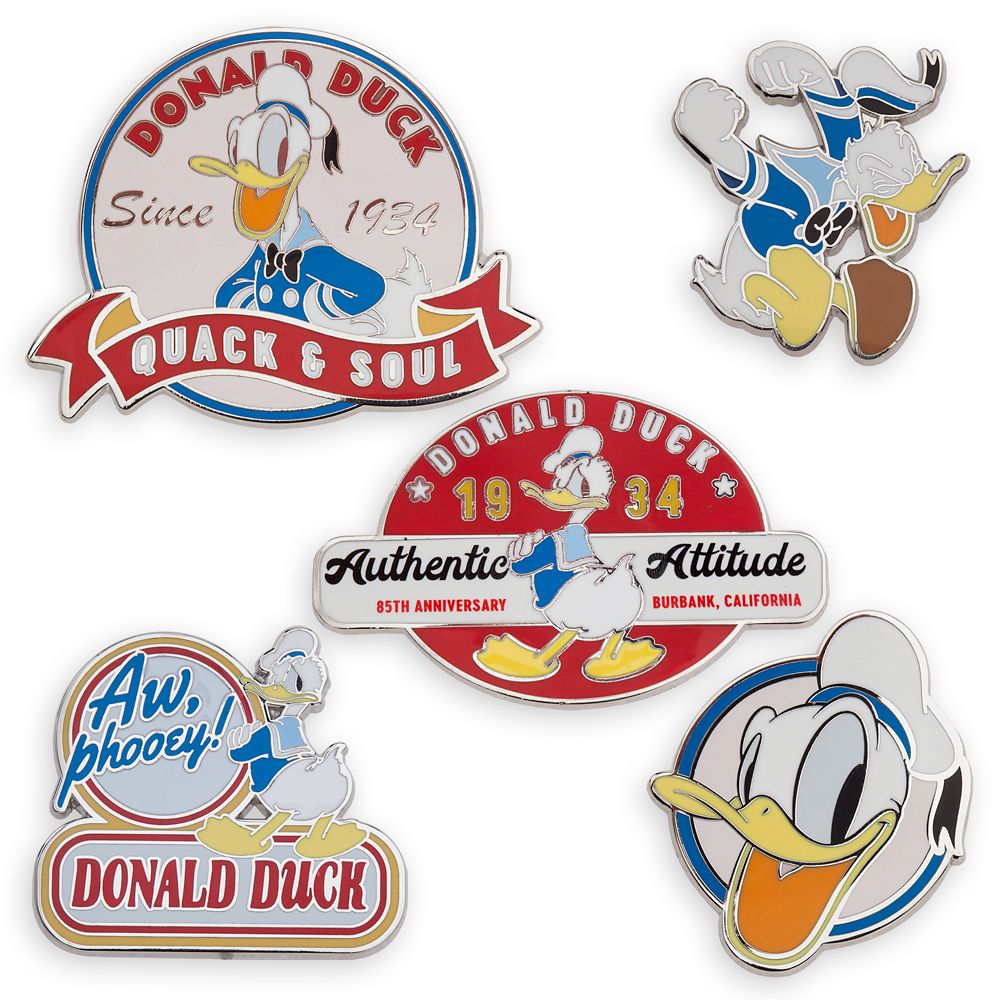 Donald Duck 85th Anniversary Pin Set - Limited Edition | Disney Store