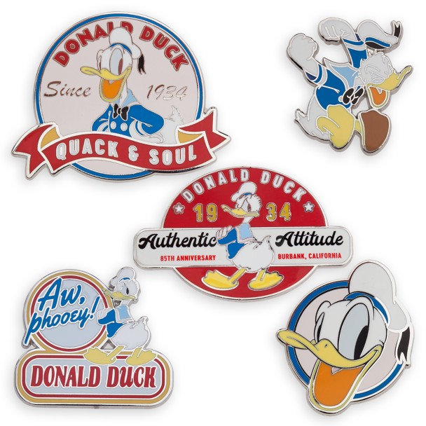Donald Duck 85th Anniversary Pin Set – Limited Edition