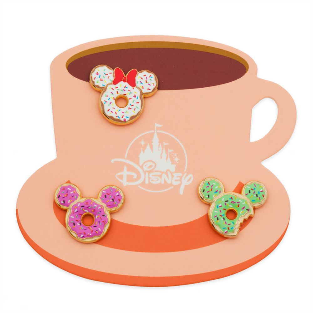 Mickey and Minnie Mouse Donut Pin Set
