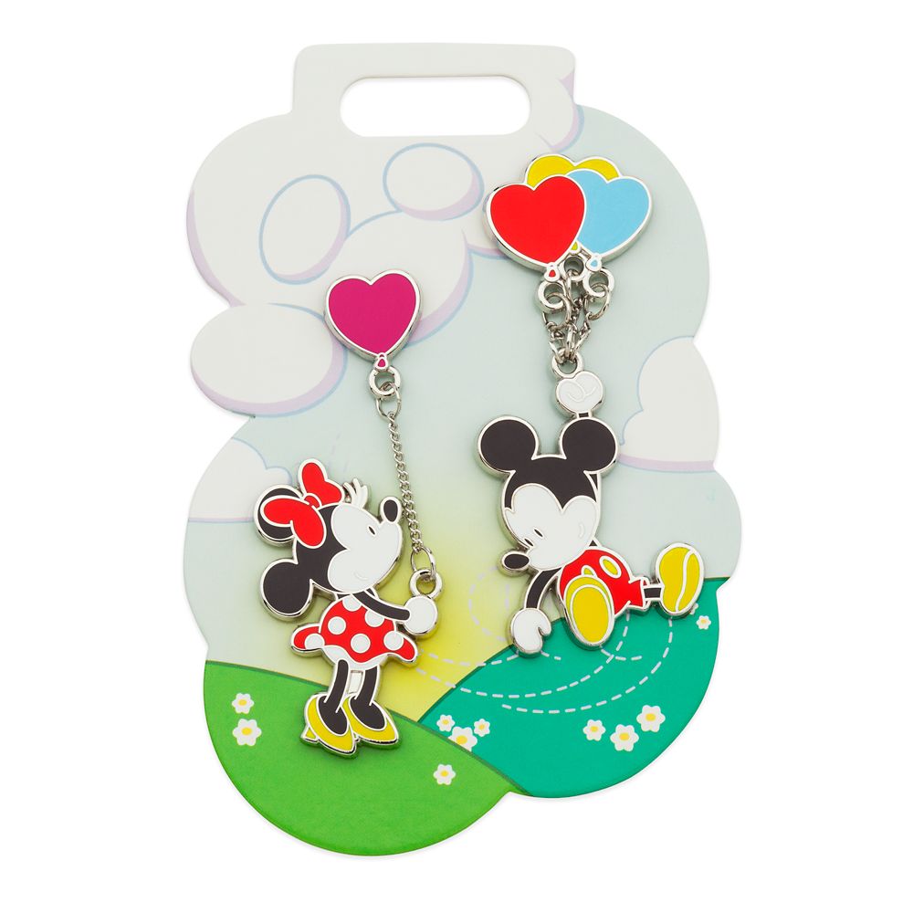 Mickey and Minnie Mouse Dangler Pin Set