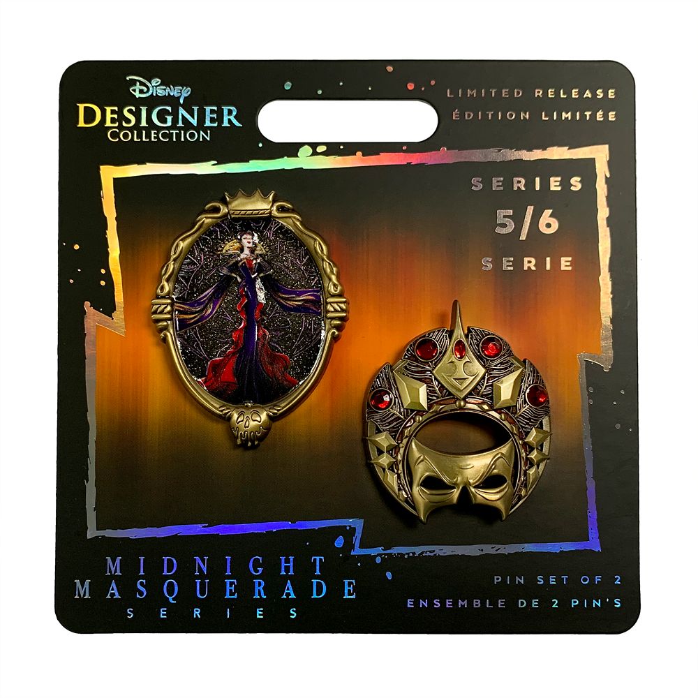 Evil Queen Disney Designer Collection Midnight Masquerade Pin Set – Villains – Limited Release