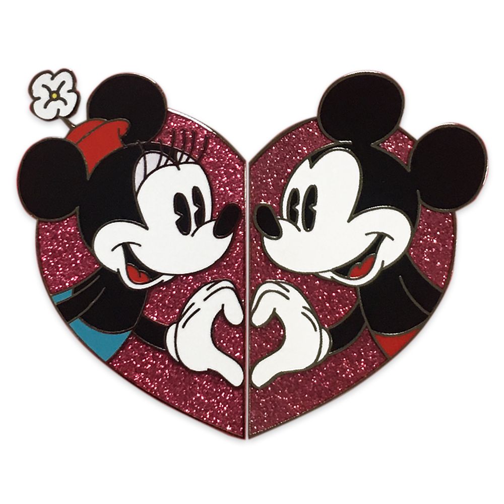 Mickey and Minnie Mouse Valentine’s Day Pin Set now available for purchase