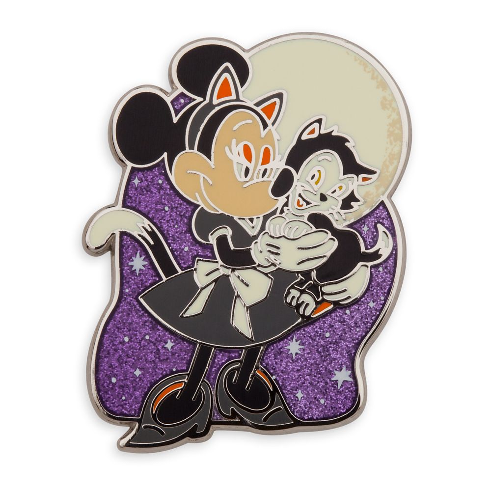 Minnie Mouse and Figaro Halloween Pin