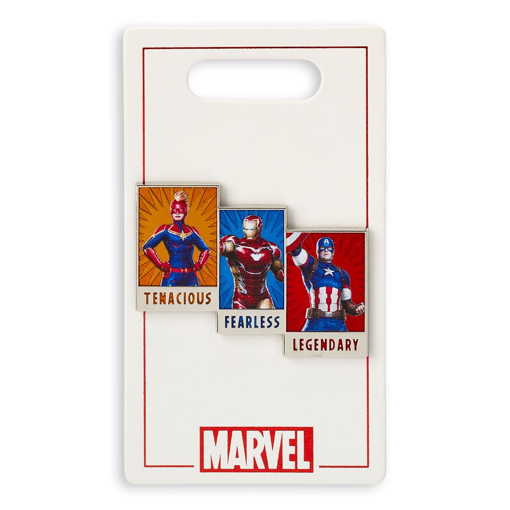 Captain Marvel, Iron Man, and Captain America Pin