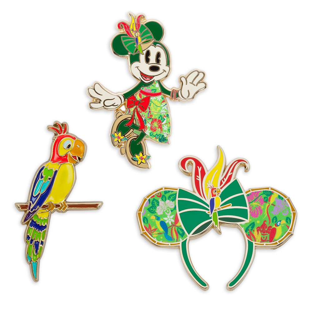 Minnie Mouse: The Main Attraction Pin Set – Enchanted Tiki Room – Limited Release