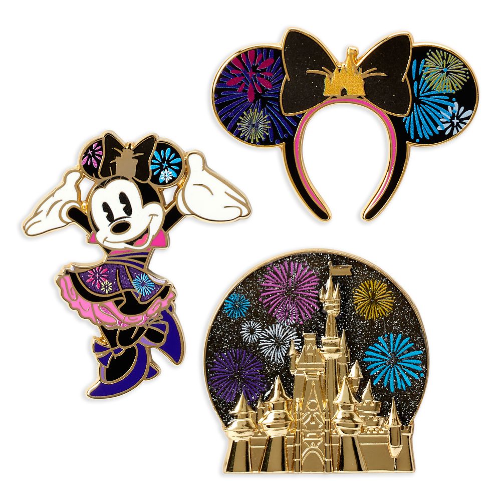 Minnie Mouse: The Main Attraction Pin Set – Nighttime Fireworks & Castle Finale – Limited Release