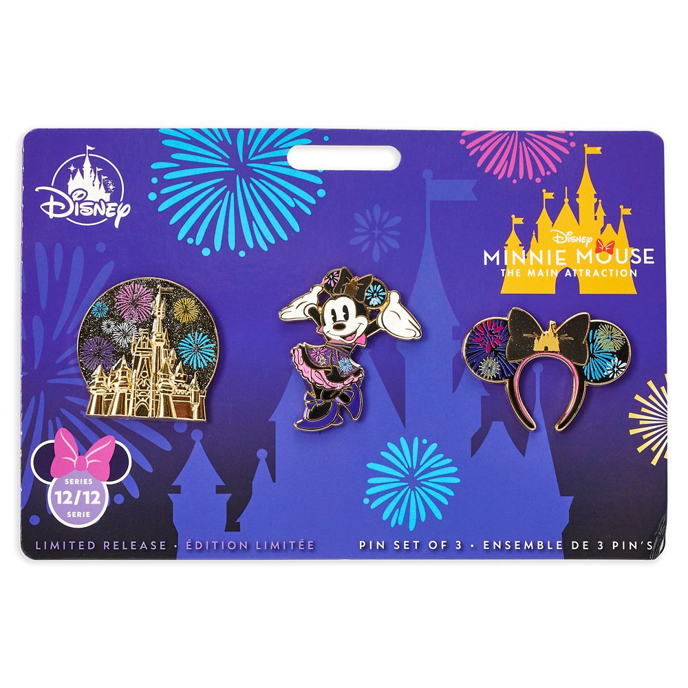 Minnie Mouse: The Main Attraction Pin Set – Nighttime Fireworks & Castle Finale – Limited Release
