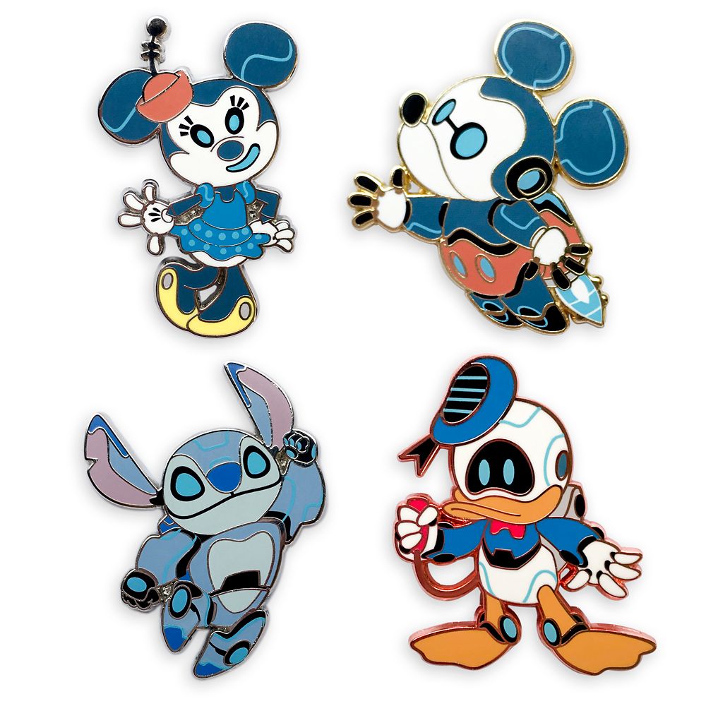 Mickey Mouse and Friends Robots Flair Pin Set
