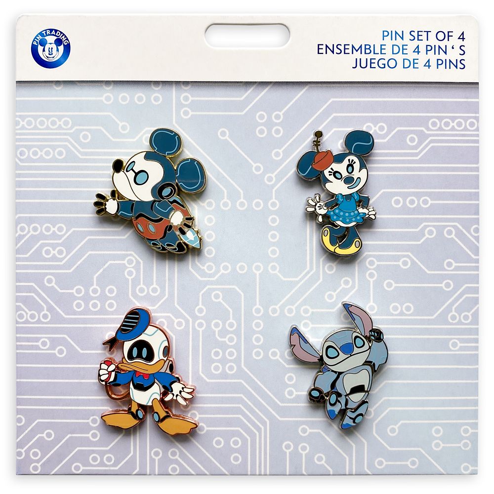 Mickey Mouse and Friends Robots Flair Pin Set