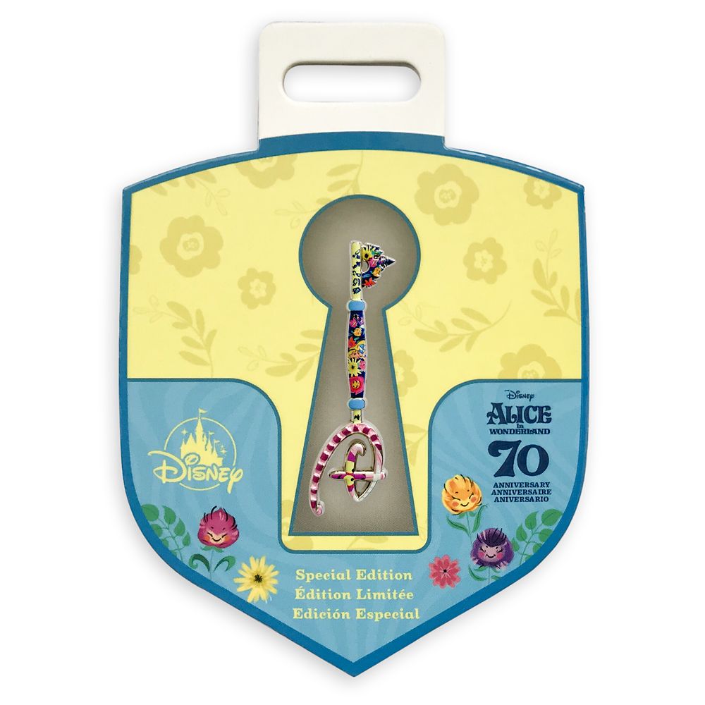 Alice in Wonderland 70th Anniversary Collectible Key Pin – Special Edition