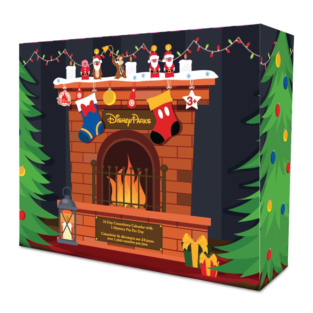 Disney Parks 24-Day Holiday Countdown Calendar Mystery Pin Set 2021 – Limited Release