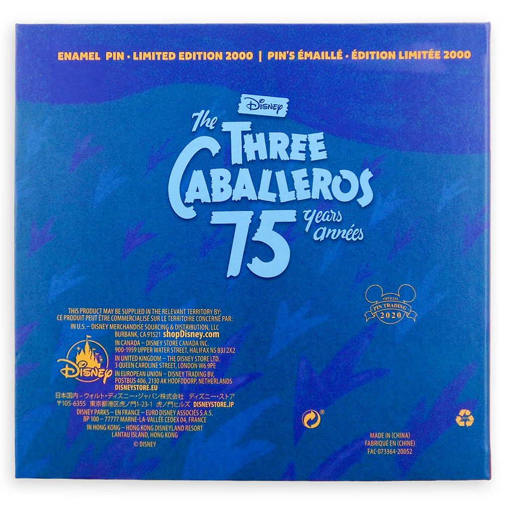 The Three Caballeros 75th Anniversary Jumbo Pin – Limited Edition