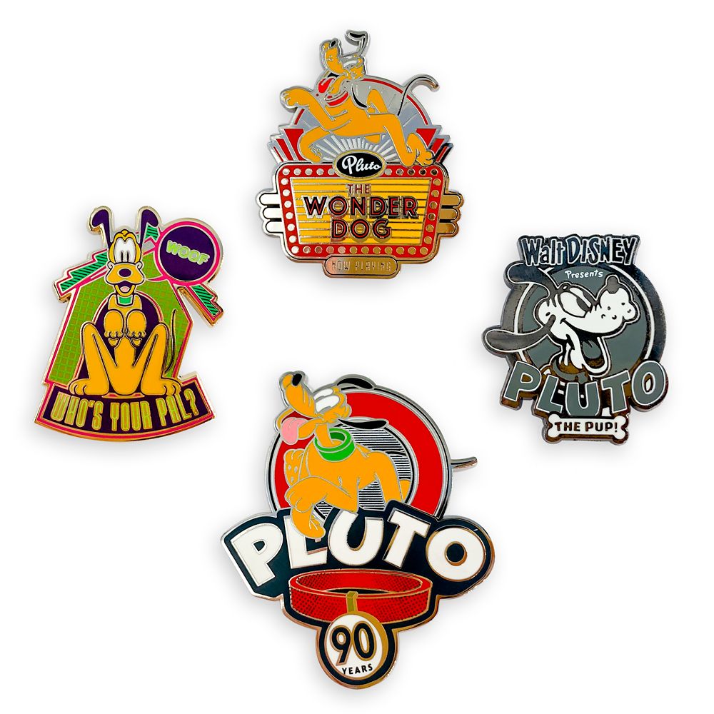 Pluto 90th Anniversary Pin Set – Limited Edition