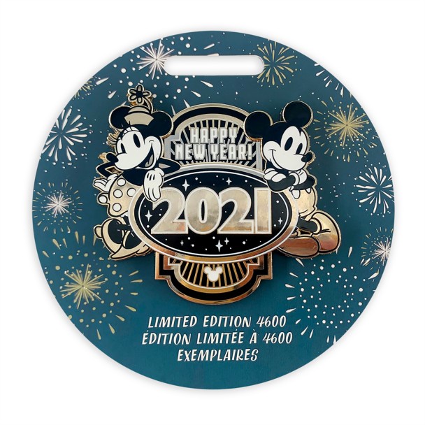 Mickey and Minnie Mouse Happy New Year 2021 Pin – Limited Edition