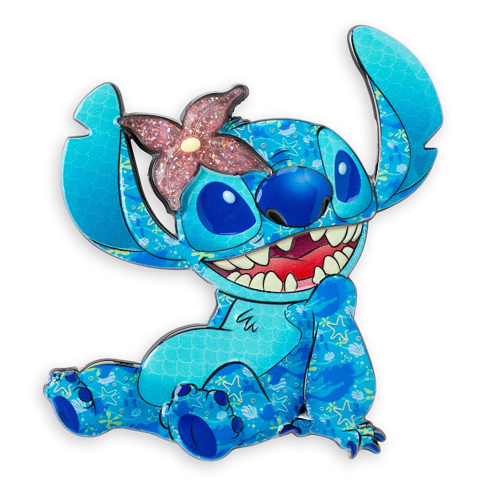 Stitch Crashes Disney Jumbo Pin – The Little Mermaid – Limited Release